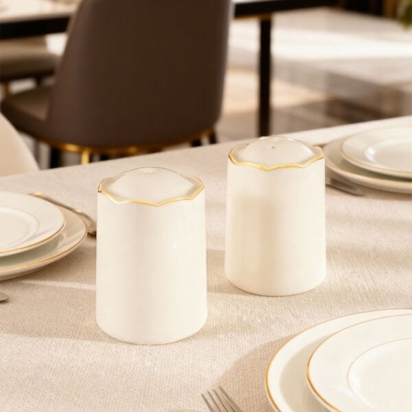 Fecra Blanc Tuzluk ve Biberlik  Altın Yaldızlı