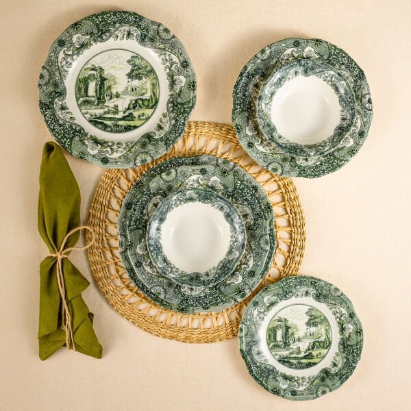 Fecra Vintage Emerald 24 Parça Yemek Takımı