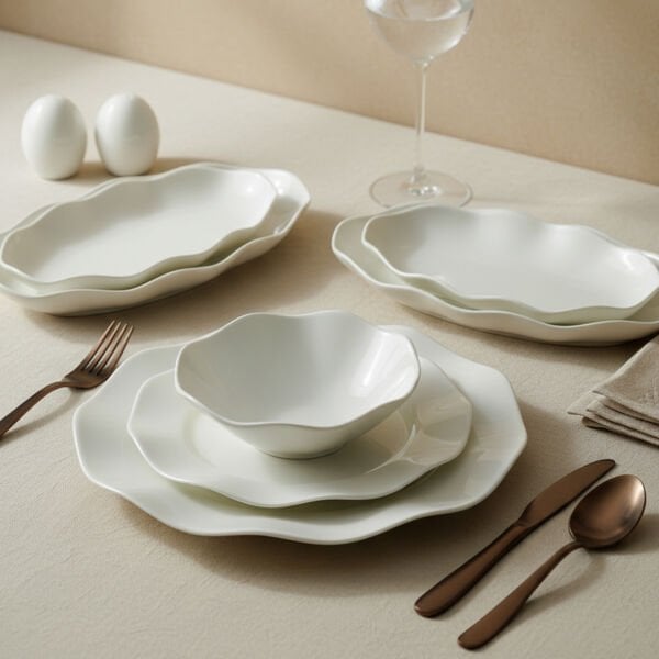 Güral Porselen Nesrin 52 Parça Sade Yemek Takımı