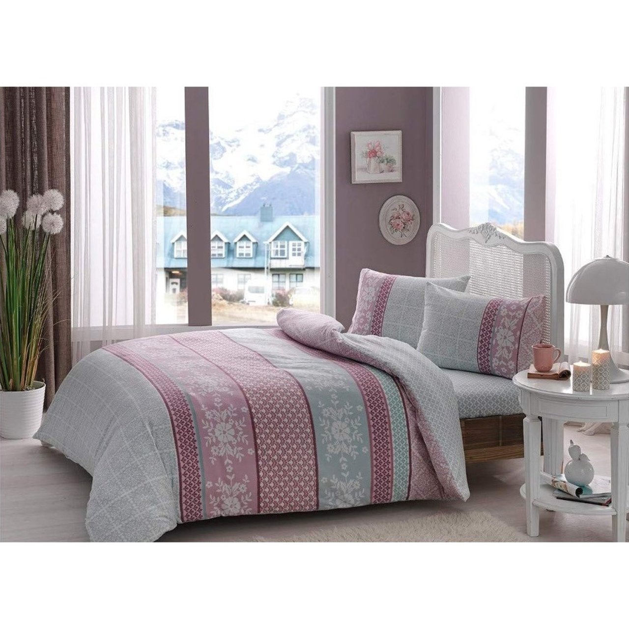 Taç Flanel (Pazen) Tek Kişilik Nevresim Takımı - Jenny Mint