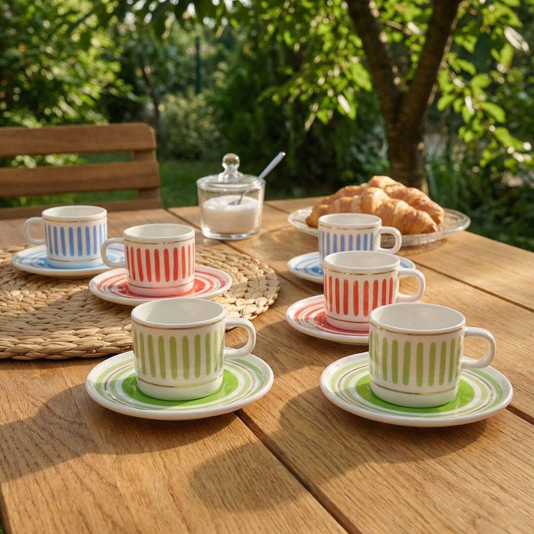 Fecra Ritim 12 Parça Kahve Fincan Takımı