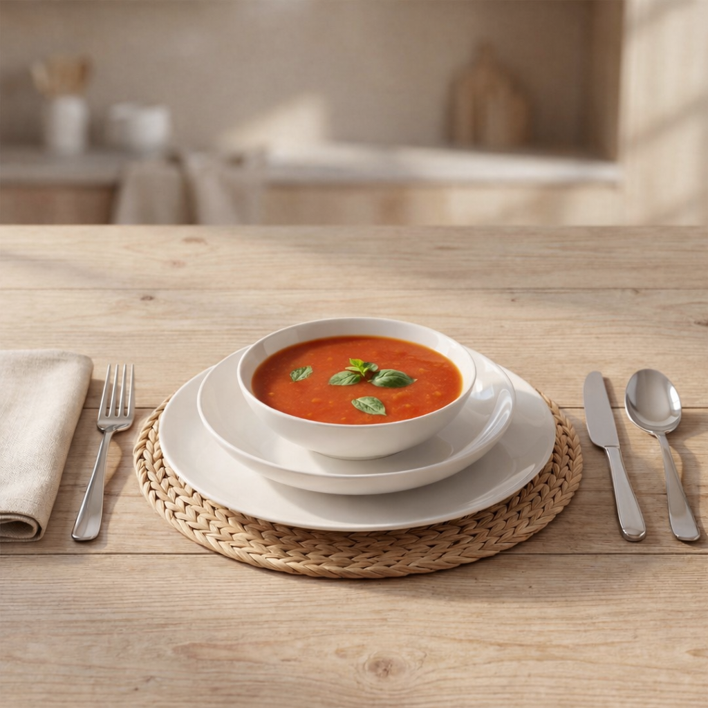 Güral Porselen Atina 18 Parça Yemek Takımı Sade