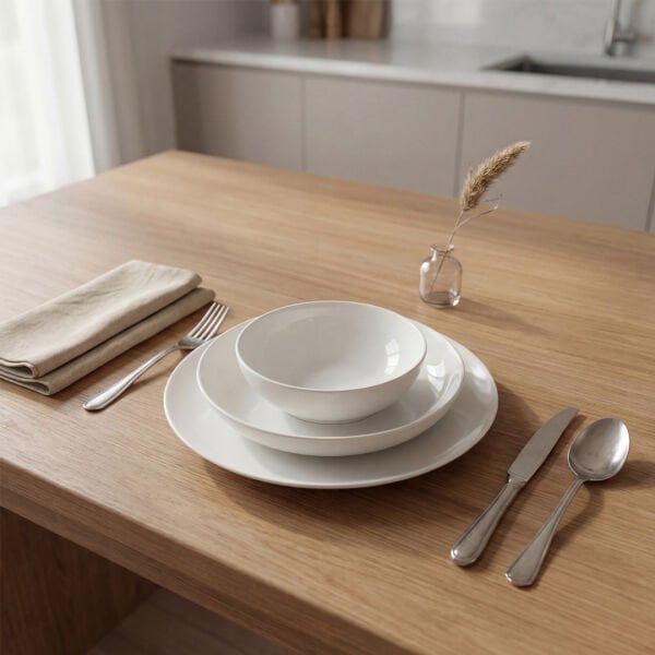 Güral Porselen Atina 18 Parça Yemek Takımı Sade