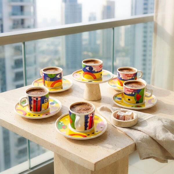 Fecra Scala 12 Parça Kahve Fincan Takımı