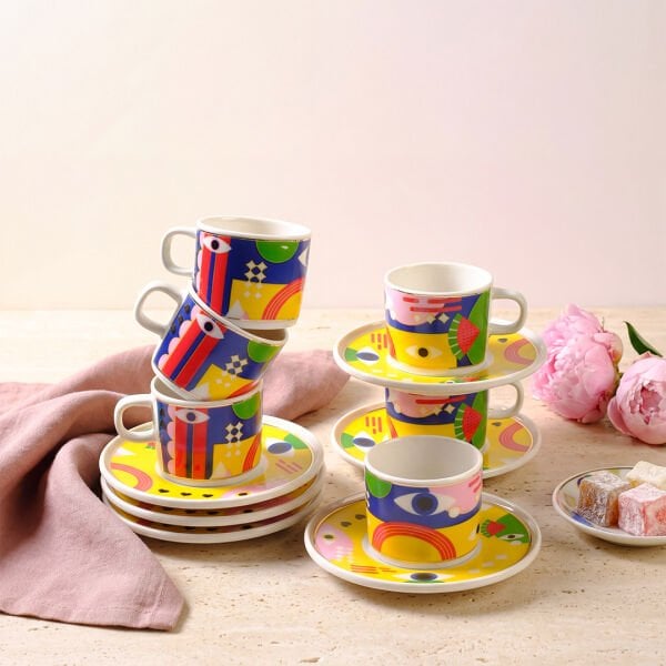 Fecra Scala 12 Parça Kahve Fincan Takımı