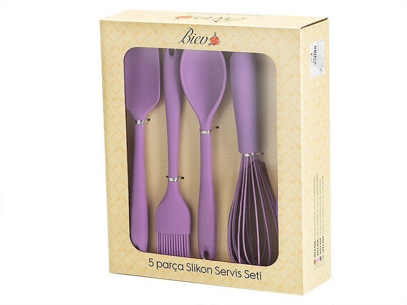 Biev Wll107 5 Parça Silikon Set Mor