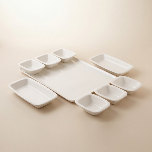 Güral Porselen Orlando 9 Parça  Kahvaltı Seti Sade