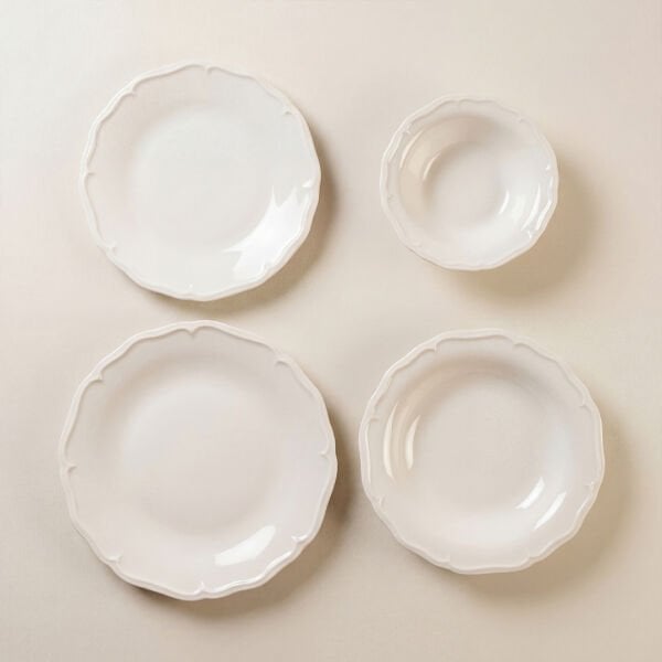 Güral Porselen Tenedos  24 Parça Yemek Takımı Sade