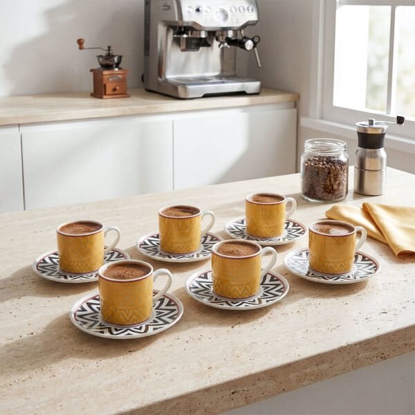 Güral Porselen Mental 12 Parça Kahve Fincan Takımı 4952
