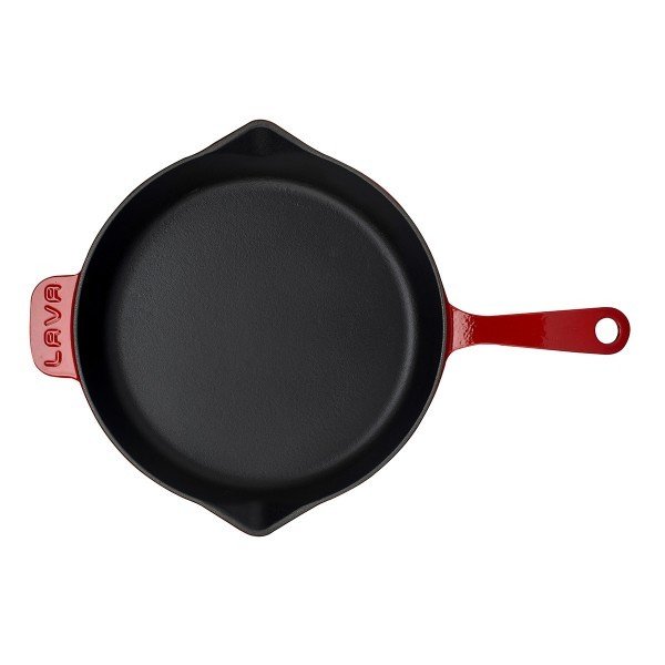 Lava Yuvarlak Kızartma Tavası 28 cm Metal Saplı Kırmızı