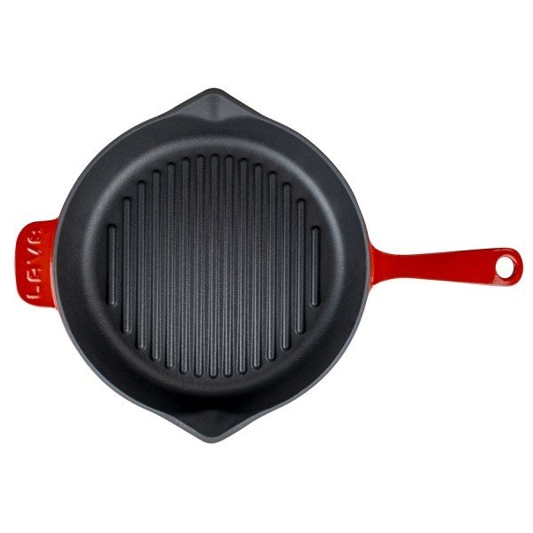 Lava Yuvarlak Kızartma Tavası 28 cm Metal Saplı Kırmızı