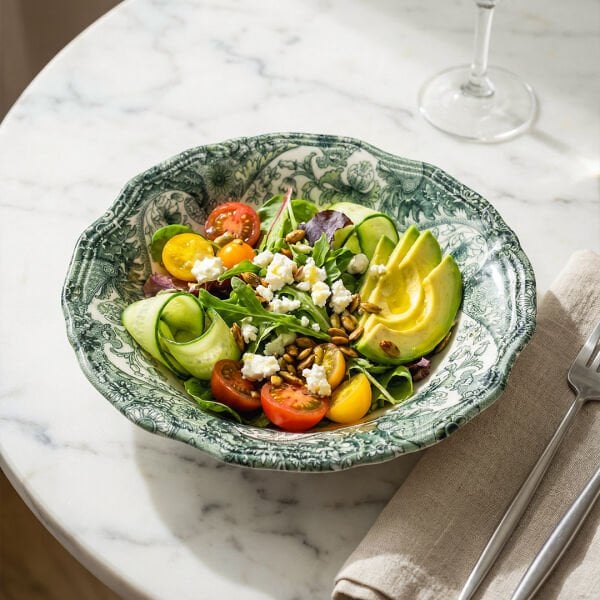 Fecra Vintage Emerald Bowl Kase 25 Cm