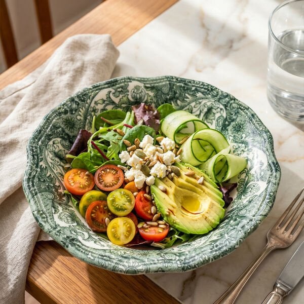 Fecra Vintage Emerald Bowl Kase 25 Cm