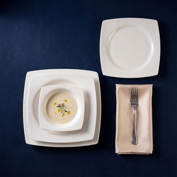 Güral Porselen Caroline 24 Parça Yemek Takımı Sade