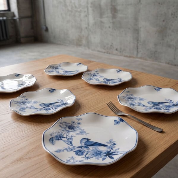 Güral Porselen 6'lı Nesrin 19 Cm Pasta Tabağı 1891