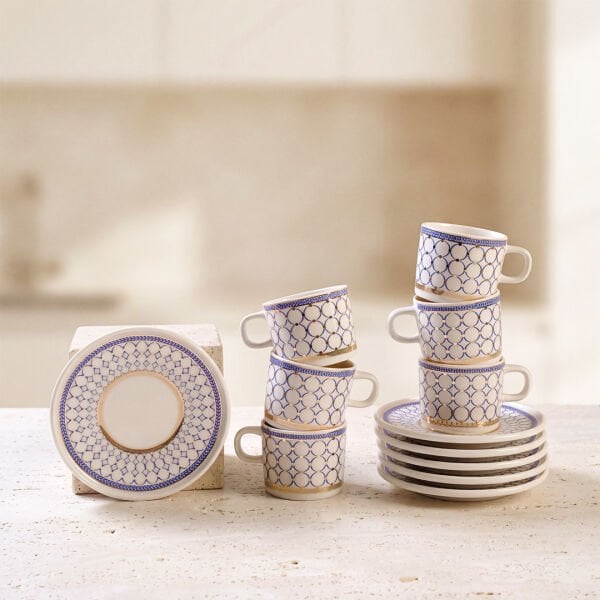 Fecra Orvion Gold 12 Parça Kahve Fincan Takımı