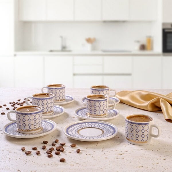 Fecra Orvion Gold 12 Parça Kahve Fincan Takımı