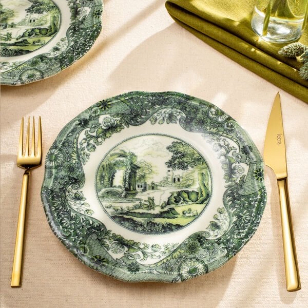 Fecra Vintage Emerald 6 Parça Pasta Tabağı Seti