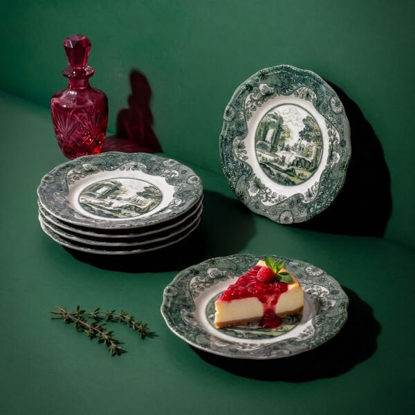 Fecra Vintage Emerald 6 Parça Servis Tabağı Seti
