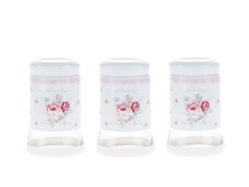 Biev ALG2201 // Pretty Rose 3lü Kavanoz Seti