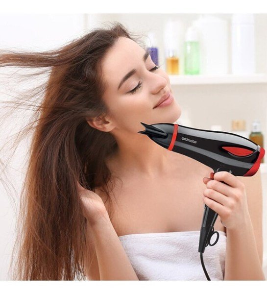 GoldMaster Gala 2200 Watt Difüzör Başlıklı Kademeli Saç Kurutma Fön Makinesi Kırmızı IN-6138