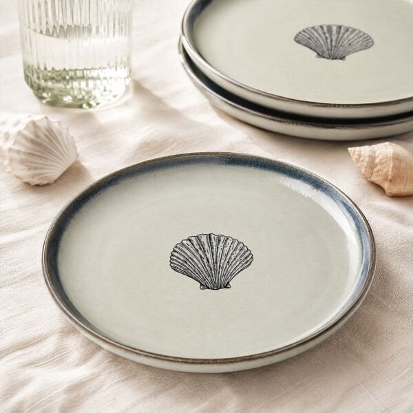 Kütahya Porselen Perla 4 Parça 21 Cm Pasta Tabağı Yeşil