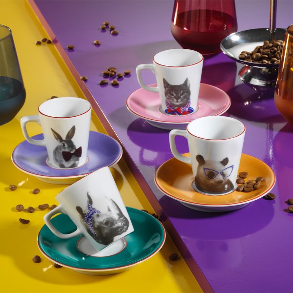 Porland Pretty Animals 12 Parça Kahve ve Pasta Servis Seti