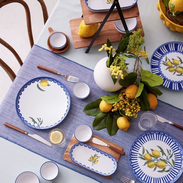 Kütahya Porselen Moderna Lemon Charm 14 Parça 6 Kişilik Kahvaltı Takımı