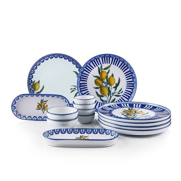 Kütahya Porselen Moderna Lemon Charm 14 Parça 6 Kişilik Kahvaltı Takımı