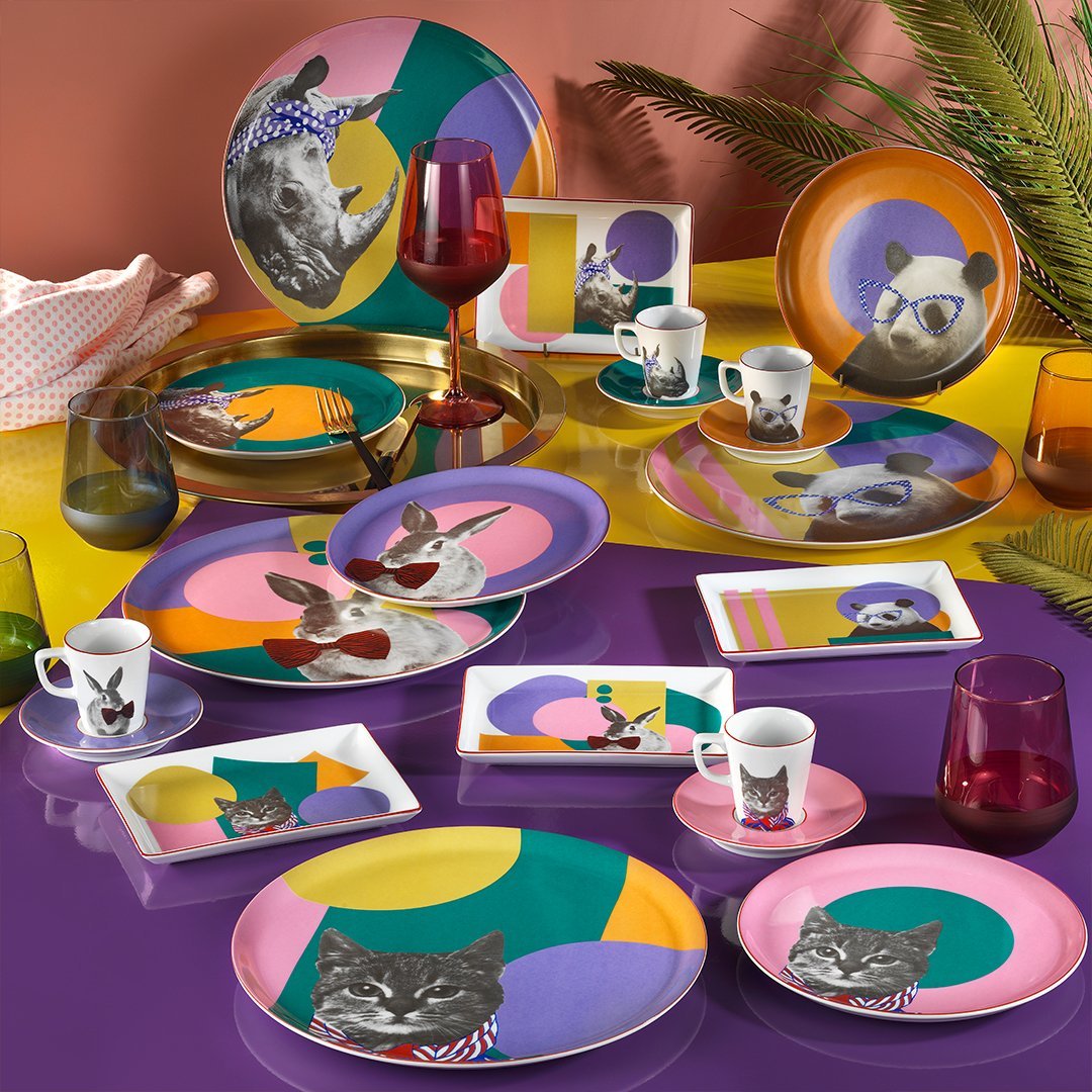 Porland Pretty Animals 20 Parça Kahvaltı ve Sunum Seti