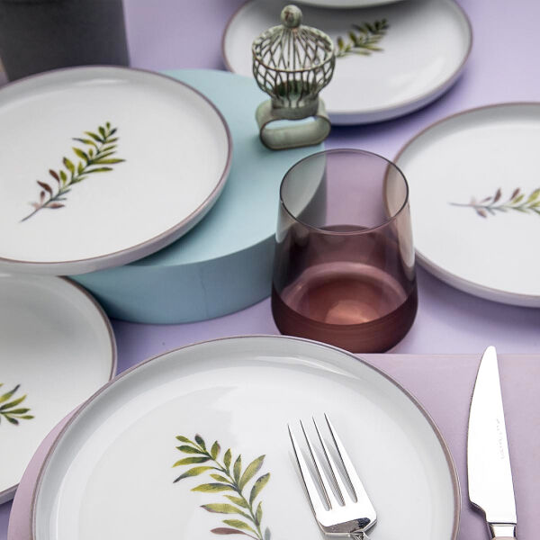 Kütahya Porselen Moderna 6 Kişilik 19 Cm Pasta Takımı Comfort