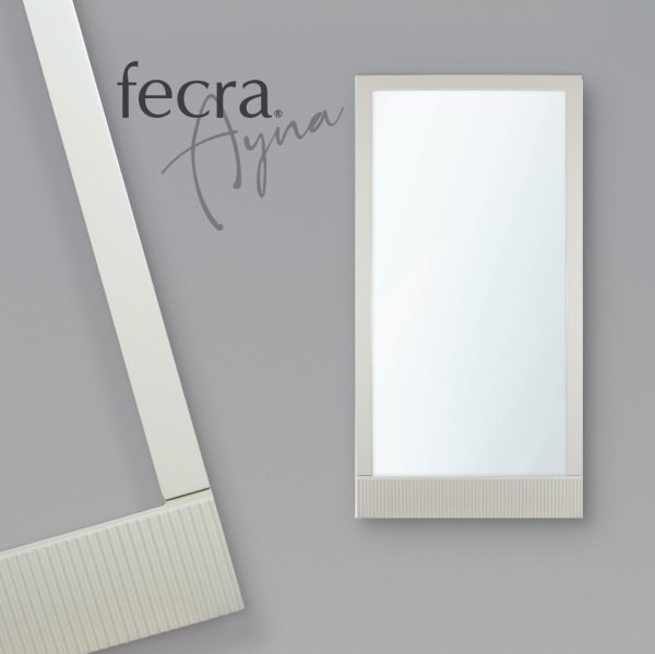 Fecra Orkis 69x139 Cm Dekoratif İnci Çizgi Desenli Büyük Boy Krem Çerçeveli Ayna