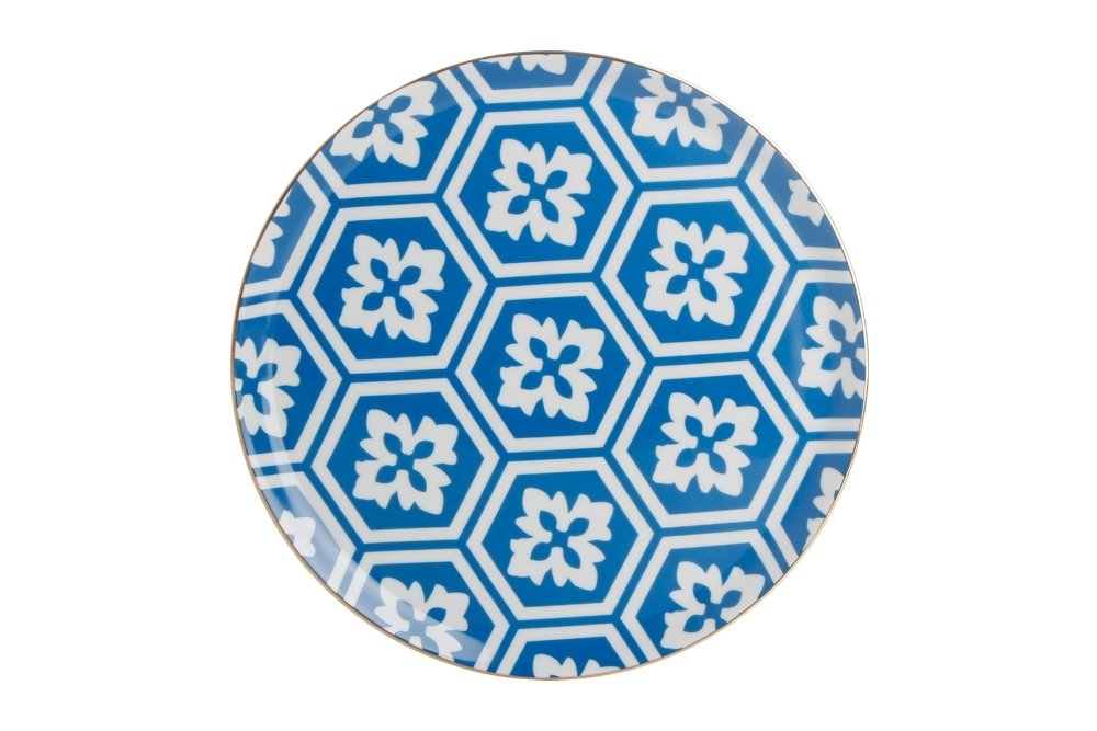 Porland Morocco Düz Tabak Desen2 Mavi 28cm