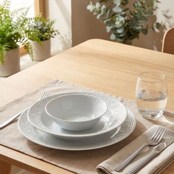 Güral Porselen Bahar Dalı 18 Parça 6 Kişilik Yemek Takımı