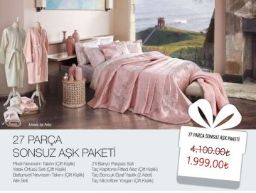 Taç Sonsuz Aşk Çeyiz Paketi Pudra