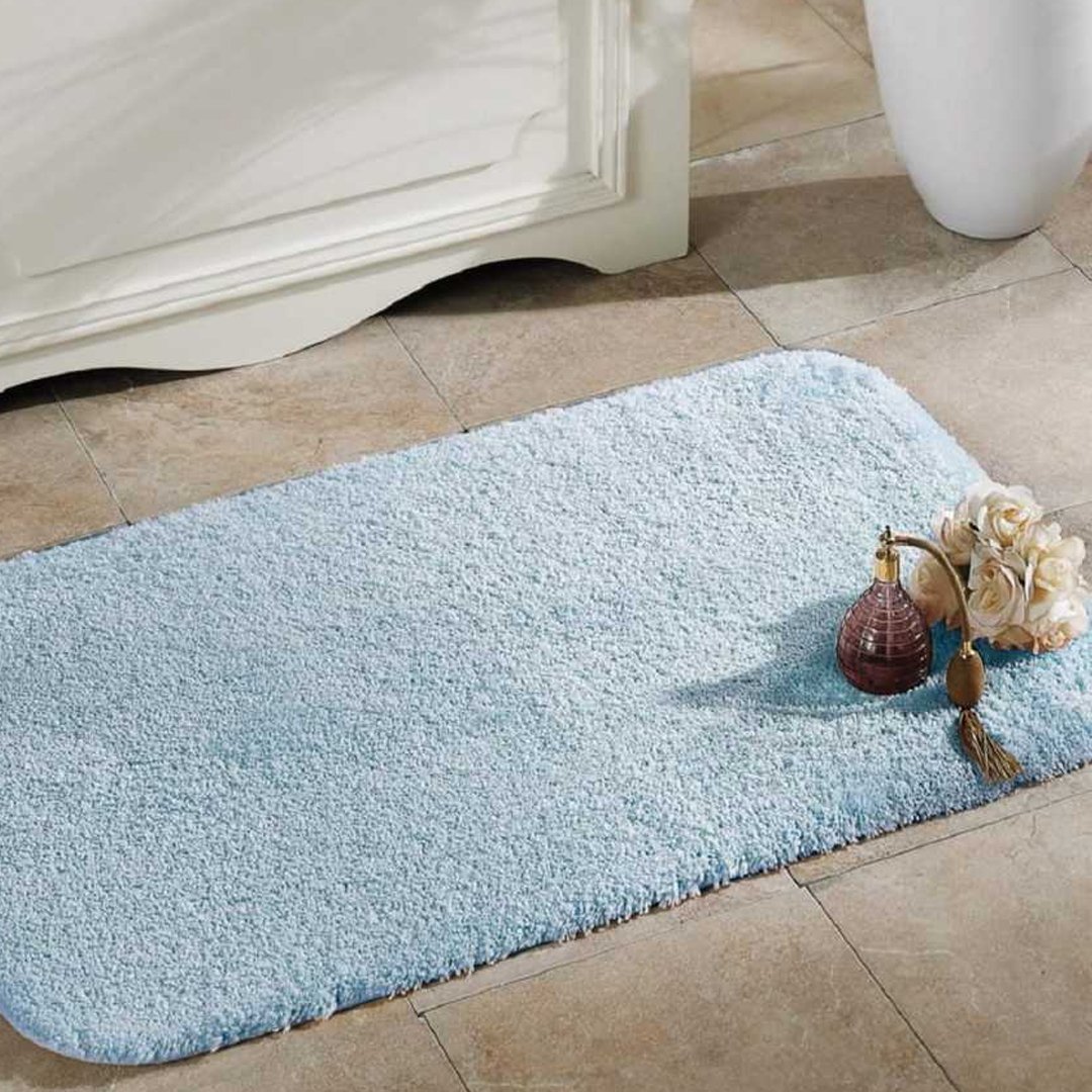 Taç Lara Paspas Mavi Banyo Paspası