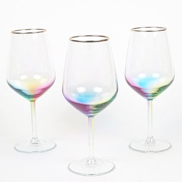 Rakle Rainbow 3'lü Su Kadehi Seti