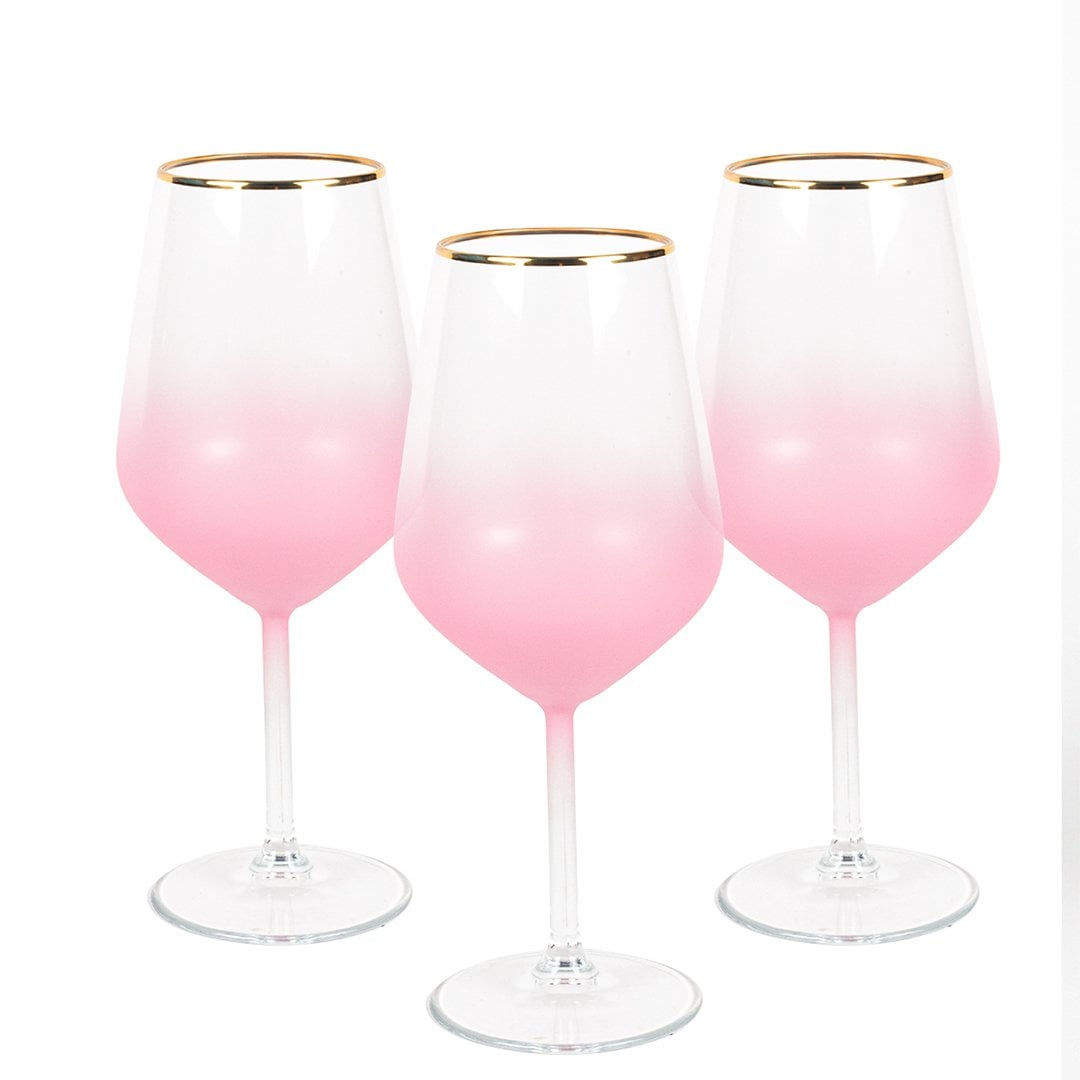 Rakle Sandy 3'lü Kadeh Seti Pembe