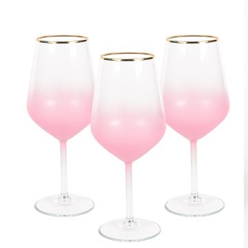 Rakle Sandy 3'lü Kadeh Seti Pembe
