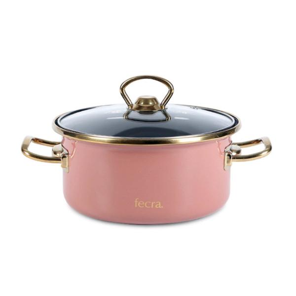 Fecra Emaye 7 Parça Tencere Seti Rose Gold