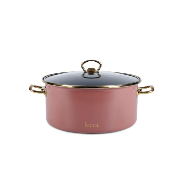 Fecra Emaye 7 Parça Tencere Seti Rose Gold
