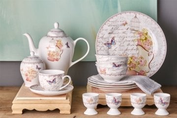 Vintage Flower 44 Parça 6 Kişilik Kahvaltı Takımı