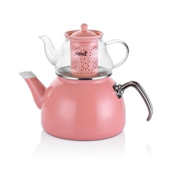 Neva Sweet Cam Demlik Seti Pembe N2445