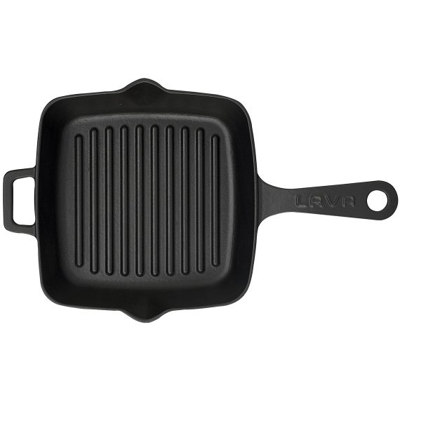 Lava Döküm 20x20 Cm Izgara Tava Metal Saplı