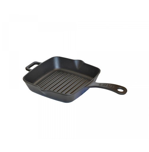 Lava Döküm 20x20 Cm Izgara Tava Metal Saplı