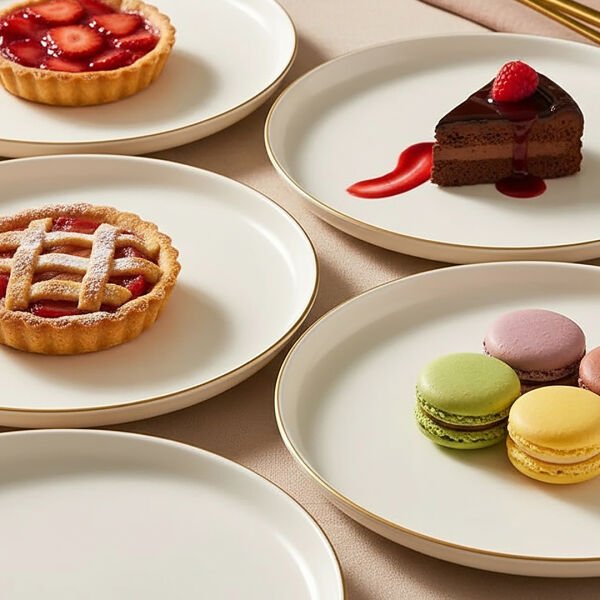 Güral Porselen Bilbao Gold File 6 Parça Pasta Takımı