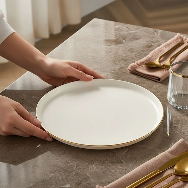 Güral Porselen Bilbao Gold File 6 Parça Pasta Takımı