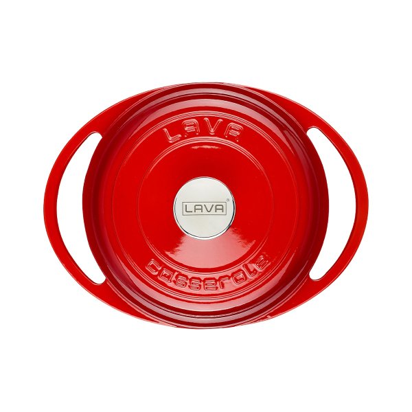 Lava Döküm 24 Cm Yuvarlak Tencere Kırmızı
