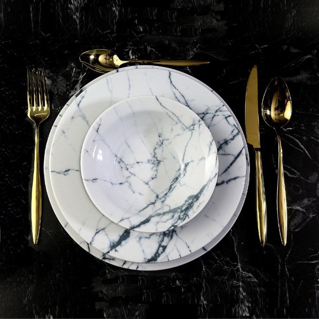 Porland Marbling 24 Parça Yemek Takımı