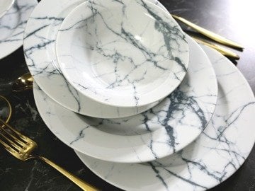 Porland Marbling 24 Parça Yemek Takımı